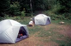 Tent site on Doe Island